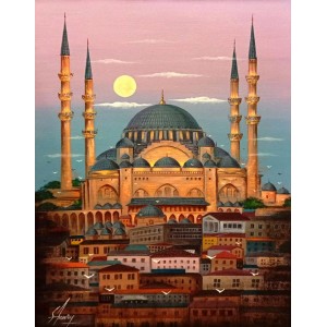 S. A. Noory, 18 x 24 Inch, Acrylic on Canvas, Cityscape Painting, AC-SAN-234 S. A. Noory, 18 x 24 Inch, Acrylic on Canvas, Cityscape Painting, AC-SAN-234